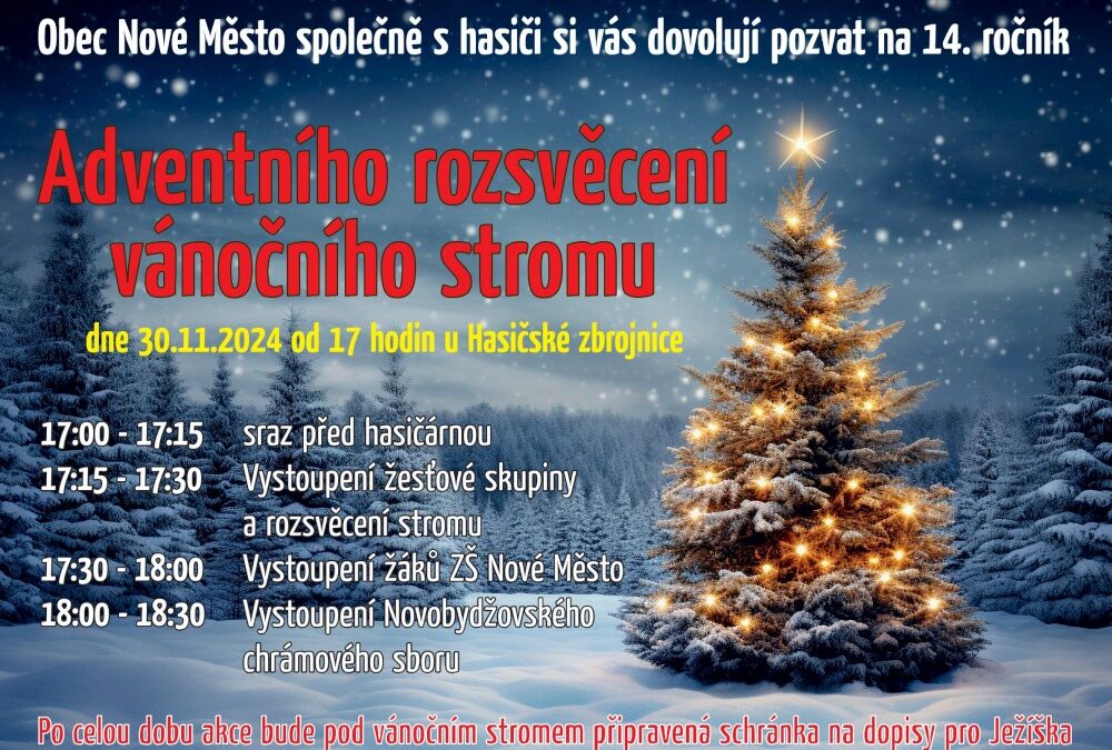 Adventní rozsvěcení vánočního stromu